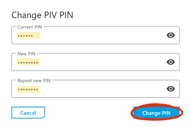 Change Pin