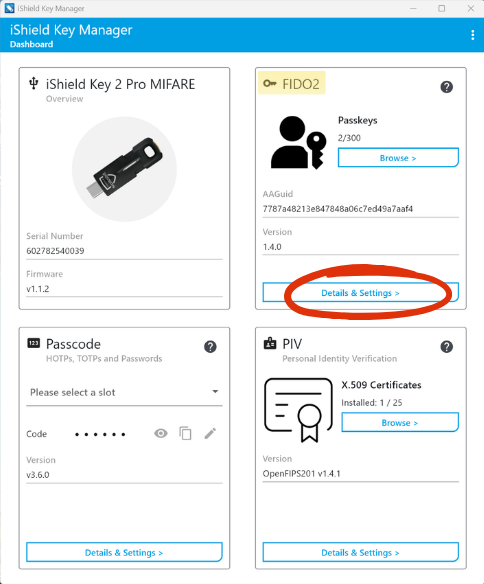 Change Pin