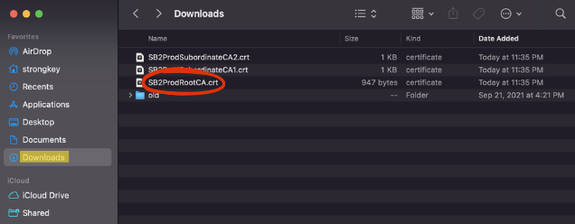 Import SB2 Certificate