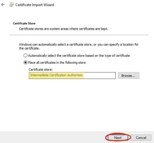 Import SB2 Certificate