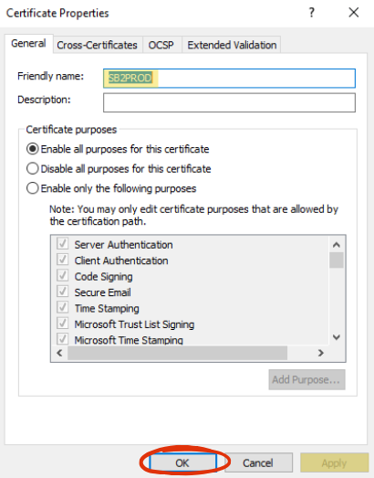 Import SB2 Certificate