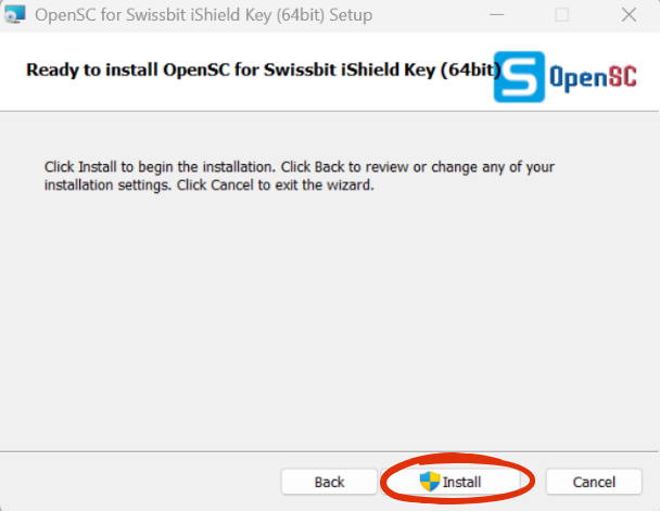 Install Swissbit Minidriver