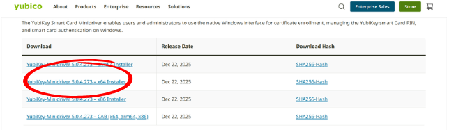 Download Yubikey Minidriver