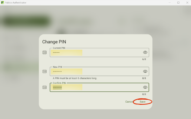 Yubikey Change PIN