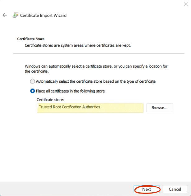 Import SB2 Certificate