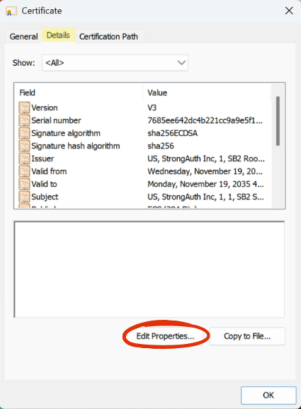 Import SB2 Certificate