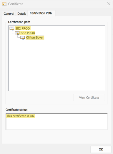 Import SB2 Certificate